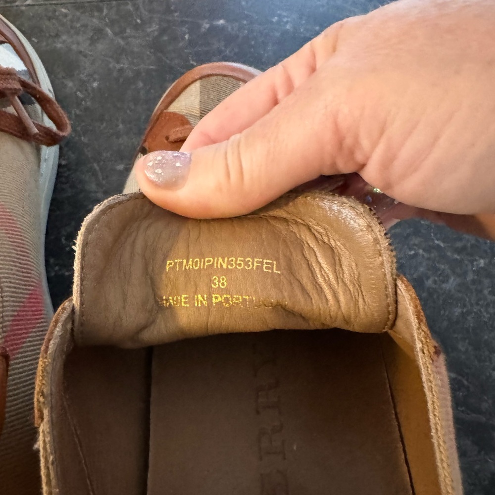 Burberry Brown and Cream Sneakers with Suede Accents - Picture 2 of 5